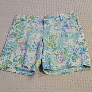 Lilly Pulitzer Sri Lanka Knit Shorts What a Lovely Place (001451) Size 0